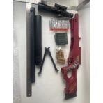 Pusca de Jucarie AWM Ultrarealista, Embo, Manuala, cu Luneta, 10 de Proiectile din Spuma Moale, 5 Cartuse, 106 cm, 14 ani+, Rosu - imagine 2