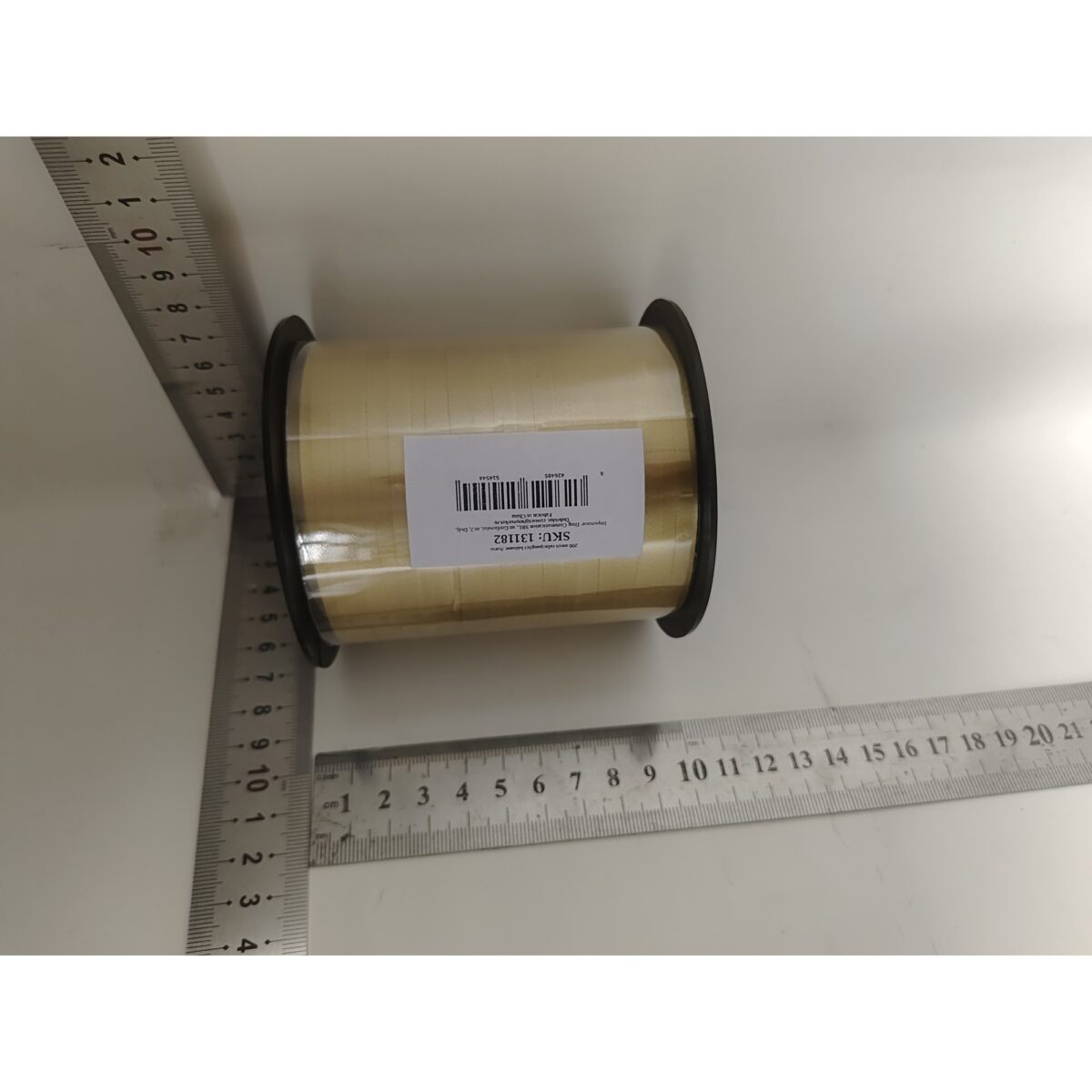 Panglica pentru Baloane, Embo, Rola de 200 de Metri, din Rafie, Aurie - imagine 2