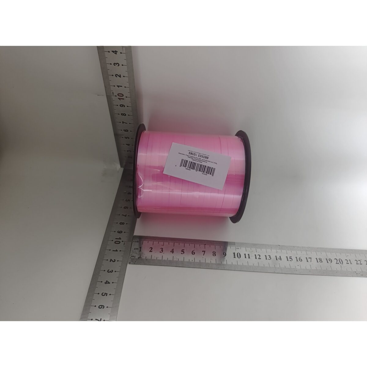 Panglica pentru Baloane, Embo, Rola de 200 de Metri, din Rafie, Roz - imagine 2