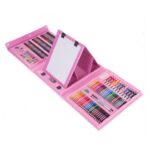 Set 208 Piese, Complet pentru Pictura si Desen, Embo, Tip Servieta, 3-12 Ani, 40.5 x 5 x 30 cm, Roz