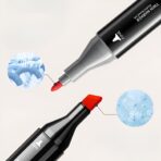 Set 60 Markere, Embo, cu Alcool, Touch Room, Geanta Inclusa, 2 Varfuri, Multicolor - imagine 3