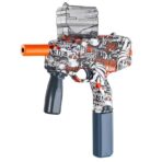 Lansator de jucarie electrica Embo cu bile de hidrogen de gel, gun bluster, tragere in rafala, varsta peste 6 ani, ochelari de protectie, 5000 de bile incluse, cablu de incarcare, 40.1 x 31.6 cm, Mp9, rosu