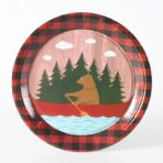 Set 10 Farfurii Unica Folosinta, Embo, 18 cm, Model Urs, Multicolor