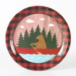 Set 10 Farfurii Unica Folosinta, Embo, 18 cm, Model Urs, Multicolor