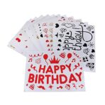 Sticker Autocolant pentru Baloane, Embo, Tematica Aniversare, Model Happy Birthday, 29x21 cm, Rosu - imagine 2