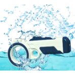 Pistol cu apa pentru copii Embo, rezervor tip ghiozdan, 1500 ml, reglabil, material ABS/silicon, distanta improscare 8 metri, tragaci cu presiune, 12.5 x 28 cm, albastru - imagine 2