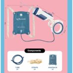 Pistol cu apa pentru copii Embo, rezervor tip ghiozdan, 1500 ml, reglabil, material ABS/silicon, distanta improscare 8 metri, tragaci cu presiune, 12.5 x 28 cm, albastru - imagine 7