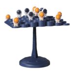 Joc Interactiv, Embo, Astronauti in Echilibru, +3 Ani, din Plastic, 50 de Pioni, Placa de Echilibru, Roata cu Pedepse, Zar, 14 x 7 x 14 cm, Albastru
