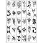 Set 30 Tatuaje Temporare, Embo, pe Baza de Apa, Model 6, Negru