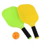 Set Joc de Ping-Pong, Embo, 2 Palete, 1 Minge, + 6 Ani, 37.5 x 18 x 3 cm, Galben/Verde - imagine 2