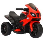 Motocicleta Electrica Embo, cu Acumulator, cu Sistem Anti-Rasturnare, Sistem de Lumini si Sunet, 1-4 Ani, 42 x 68 x 36 cm, Rosu