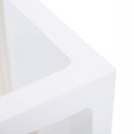 Set 4 Cutii pentru Baloane, Embo, Model Simplu, Tematica Aniversare, Cuburi Decorative din Plastic, Accesorii pentru Petrecere, 30 x30 cm, Transparente Contur Alb - imagine 3