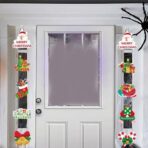 Set 2 Decoratiuni de Craciun, Embo, de Agatat, pentru Usa, Sfoara Inclusa, 21 cm/28 cm, din Hartie 350g, Multicolor - imagine 7
