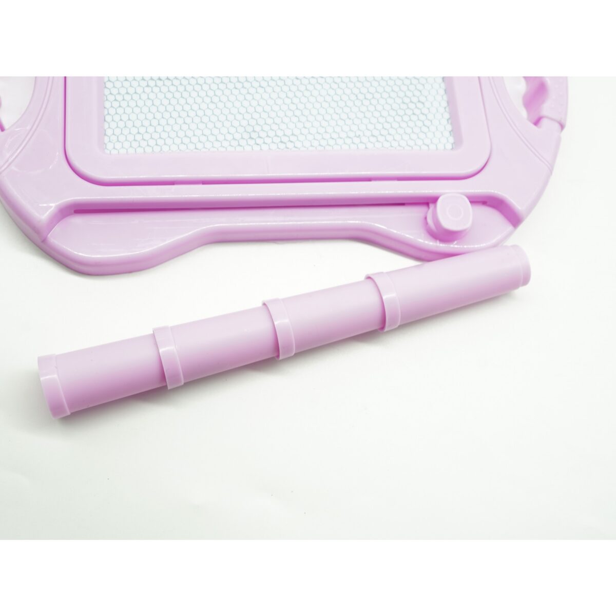 Tabla Magnetica pentru desen Embo, Pix, forma dreptunghi, dimensiuni 23x17 cm, Dezvolta Creativitatea, cu picioare suport, Roz Pal - imagine 2