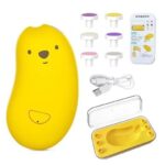 Pila Electrica, Embo, pentru Bebelusi si Adulti, din ABS, Incarcare USB, 6 Accesorii, cu Lumina Led, 8.8 x 4.9 cm, Galben