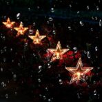 Set 5 Lampi solare LED de exterior Model Stea, pentru gradina, Embo, 35.5 cm, Alb Cald - imagine 9