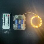 Instalatie de Craciun, Embo, Decoratiune de Craciun, 100 Beculete LED, cu Baterii si Telecomanda, cu 8 Functii, Lungime 10 m, Alb cald - imagine 7