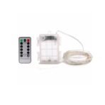 Instalatie de Craciun, Embo, Decoratiune de Craciun, 100 Beculete LED, cu Baterii si Telecomanda, cu 8 Functii, Lungime 10 m, Alb cald - imagine 6