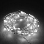 Instalatie de Craciun, Embo, Decoratiune de Craciun, 100 Beculete LED, cu Baterii si Telecomanda, cu 8 Functii, Lungime 10 m, Alb rece - imagine 6