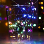 Instalatie de Craciun, Embo, Decoratiune de Craciun, 100 Beculete LED, cu Baterii si Telecomanda, cu 8 Functii, Lungime 10 m, Multicolor - imagine 2