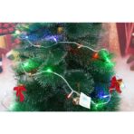 Instalatie Craciun, 15 m, 150 Led-uri ,Liniara, Rosu/Albastru/Rosu/Verde, Flash, Transformator, Interconectabila, Prelungitor 5 m inclus, Fir Verde, Embo - imagine 4