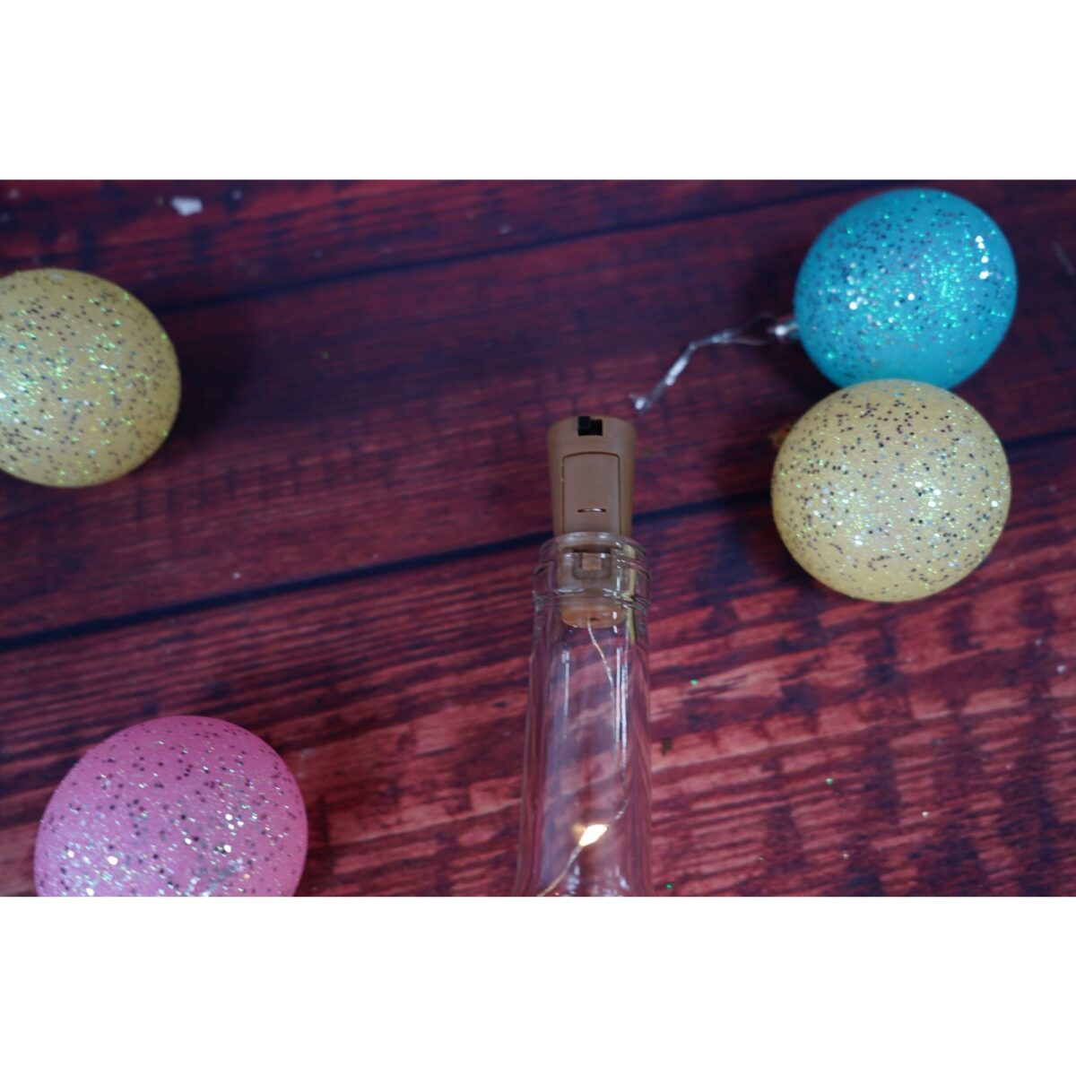 Instalatie de Craciun, Liniara, 2 m, Baterii, 20 LED-uri, Alb Cald, Fir Cupru, Interior/Exterior, Embo - imagine 5