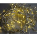 Instalatie Craciun, 25 m, Led-uri ,Franjuri, Alb cald, Flash, Alimentator, Interconectabila, Fir Alb Cauciucat, 220v, Embo - imagine 2