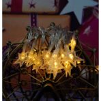 Instalatie Craciun, 3 M,20 de LED-uri, alb-cald, model cu stelute, liniara, cu baterie, interior/exterior, Embo - imagine 3