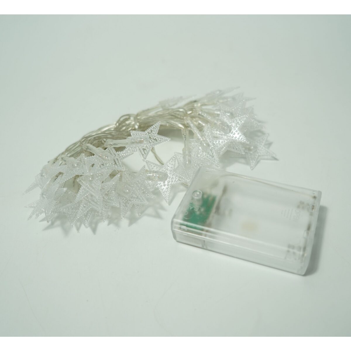 Instalatie Craciun, 3 M,20 de LED-uri, alb-cald, model cu stelute, liniara, cu baterie, interior/exterior, Embo - imagine 6