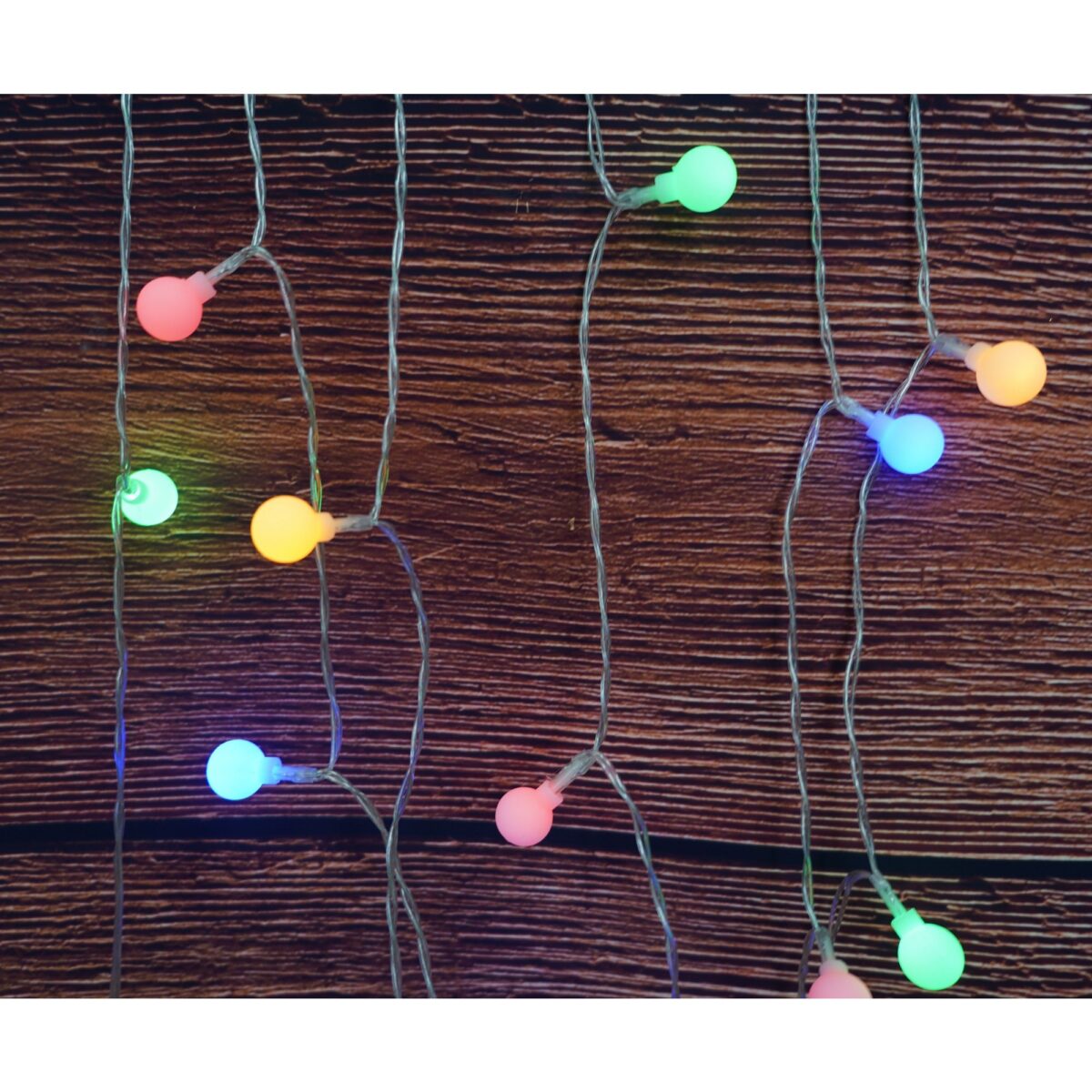 Instalatie Craciun, 3.5 m, 30 de LED-uri, multicolor RGB, model cu bilute, liniara, cu baterie, interior/exterior, Embo - imagine 4