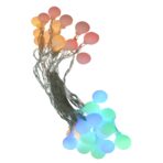 Instalatie Craciun, 3.5 m, 30 de LED-uri, multicolor RGB, model cu bilute, liniara, cu baterie, interior/exterior, Embo