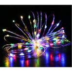 Instalatie Craciun, 3 metri, 30 LED-uri, Multicolor, cu baterii, fir cupru, liniar, interior/exterior, Embo - imagine 3