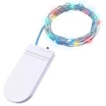 Instalatie Craciun, 3 metri, 30 LED-uri, Multicolor, cu baterii, fir cupru, liniar, interior/exterior, Embo