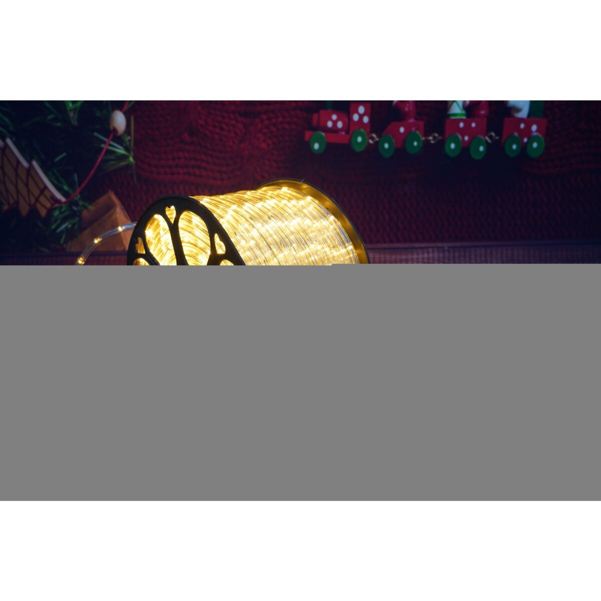 Instalatie Craciun, 32 m, 768 Led-uri ,Furtun Luminos, Alb cald, 8 jocuri de lumini, Transformator, Sectionabila, 220 V, Embo - imagine 5