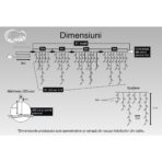 Instalatie Craciun, 35 m, 1001 Led-uri ,Franjuri, Rosu / Verde/ Albastru, Flash, Transformator, Interconectabila, Prelungitor 3 m inclus, Fir Alb, Embo - imagine 8