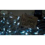 Instalatie Craciun, 35 m, Led-uri ,Franjuri, Alb rece, Flash, Alimentator, Interconectabila, Fir Transparent Cauciucat, 220v, Embo - imagine 4