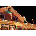 Instalatie Craciun, 40 m, 1144 Led-uri ,Franjuri, Multicolor, Flash, Transformator, Interconectabila, Prelungitor 3 m inclus, Fir Transparent, Embo