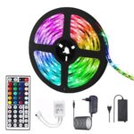 Kit Banda Led RGB SMD 5050 cu Transformator inclus Embo - Lungime 5 M, 270 LED-uri, Telecomanda 44 taste, pentru TV, PC, Auto, IP65, Lumina Ambientala