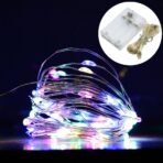 Instalatie de Craciun, Embo, Decoratiune de Craciun, 50 Beculete LED, cu Baterii si Telecomanda, cu 8 Functii, Lungime 5 m, Multicolor - imagine 3