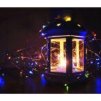 Instalatie de Craciun, Liniara, 3 m, Baterii, 30 LED-uri, 2 Jocuri de Lumini, Fir Cupru, Multicolor - imagine 3