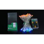 Instalatie de Craciun cu Baterii Tip Liniar, 2 jocuri de lumini, Fir Transparent 10 m 100 LED -uri, Multicolor - imagine 7