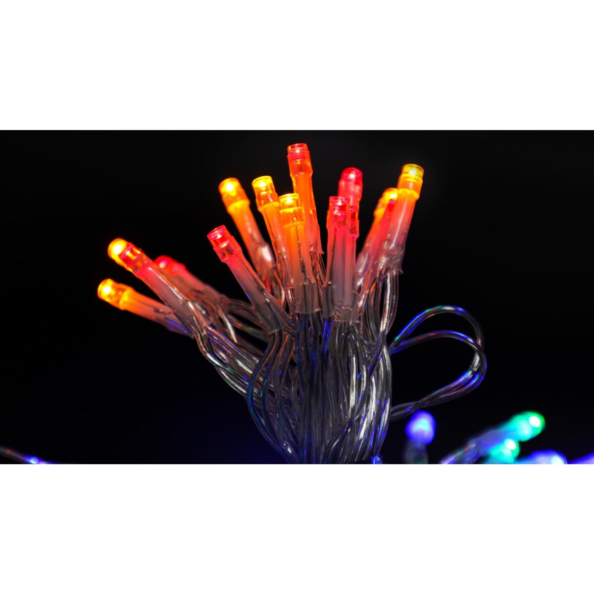 Instalatie de Craciun cu Baterii Tip Liniar, 2 jocuri de lumini, Fir Transparent 3 m 30 LED -uri, Multicolor - imagine 7