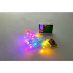 Instalatie de Craciun cu Baterii Tip Liniar, 2 jocuri de lumini, Fir Transparent 3 m 30 LED -uri, Multicolor - imagine 5