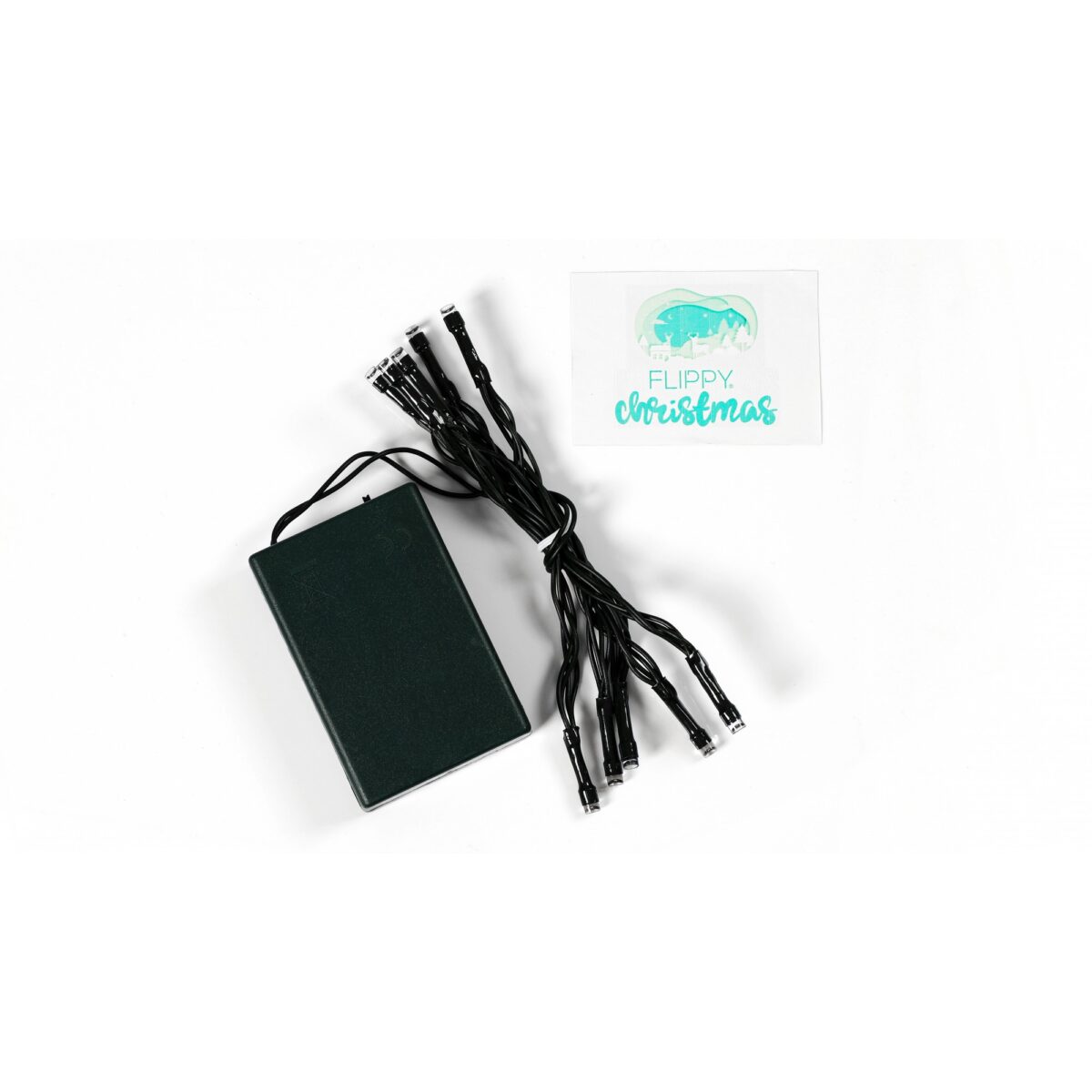 Instalatie de Craciun cu Baterii Tip Liniar, 2 jocuri de lumini, Fir Verde 1 m 10 LED -uri, Alb Cald - imagine 6