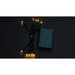 Instalatie de Craciun cu Baterii Tip Liniar, 2 jocuri de lumini, Fir Verde 1 m 10 LED -uri, Alb Cald - imagine 7