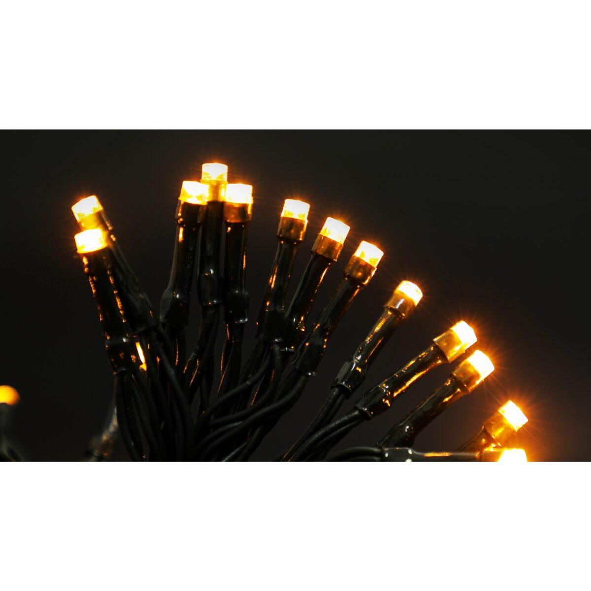 Instalatie de Craciun cu Baterii Tip Liniar, 2 jocuri de lumini, Fir Verde 3 m 30 LED -uri, Alb Cald - imagine 7