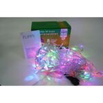 Sectiune Instalatie de Craciun Embo® Tip Turturi, Flash 5 m, 143 LED-uri, Interconectabila, Fir Transparent, RB-RG, Atentie! nu contine alimentator