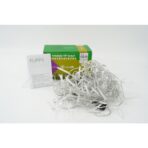 Instalatie de Craciun Embo® Tip Turturi, Franjuri cu Flash, Sectiune 4 m, 132 LED-uri, Interconectabila, Fir Transparent, Alb Cald - imagine 2