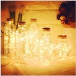 Instalatie de Craciun, Liniara, 20 m, Baterii, 200 LED-uri, Alb Cald, Fir Cupru, 2 Jocuri de Lumini, Interior/Exterior Embo