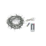 Instalatie de Craciun Liniara, Embo®, Tip Cluster, 8 Jocuri de Lumini, cu Telecomanda, 3 m, 100 Led-uri, Alimentare USB, 3V, Multicolor - imagine 2